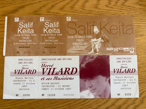 Lot billets de concert - de,