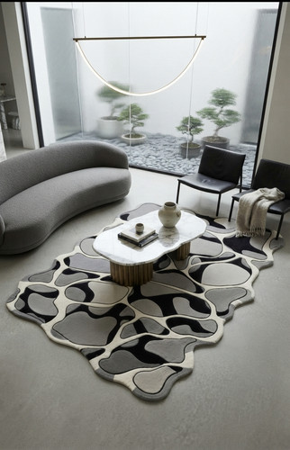 Tappeto moderno lana forma - moderno,