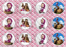 MASHA ORSO Giro Torta Girotorta Decorazione in Zucchero su A4