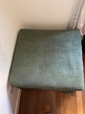 Pouf cubo letto di qualità tappezzeria verde salvia