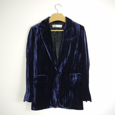 Blazer Zara in velluto blu