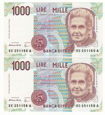 1000 LIRE MONTESSORI  SERIE SOSTITUTIVA XE  A DECR 1995 FDS