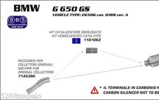 TUBO RACCORDO COLLETTORI TERMINALE MARMITTA SCARICO BMW G 650 GS GS SERTAO 2012