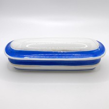 TOP ANTICA PORCELLANA RICHARD GINORI META' '800 TOILETTE ITALY BLUE ceramica