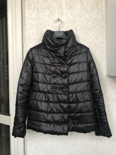 Piumino nero donna con collo