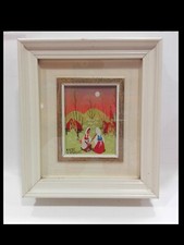 Dipinto naif di I. VELIKOVIC - Le quattro stagioni -Primavera- Anni '80 - OTTIMO