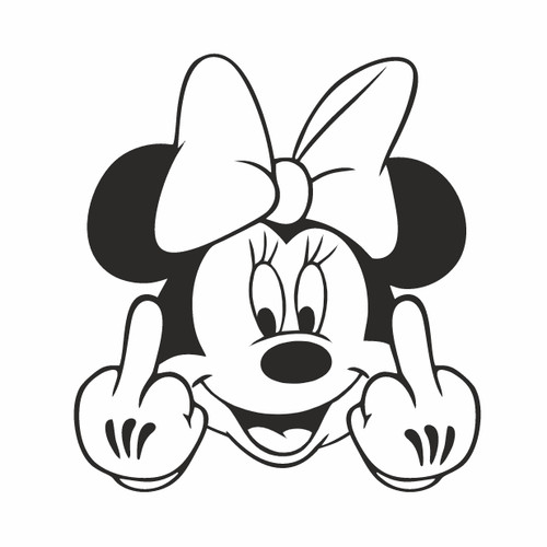 Adesivo auto divertente - , minnie