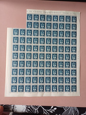 FOGLIO BLOCCO 96 FRANCOBOLLI CENT. 10 SAN MARINO 1946 STEMMI DEI CASTELLI