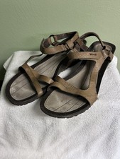 Sandali universali Teva Ventura in pelle marrone con cinturino da donna taglia 9