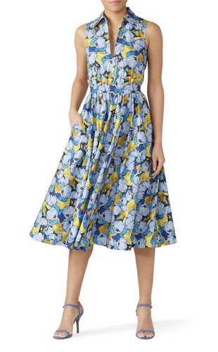 Abito midi pinko blu - midi,