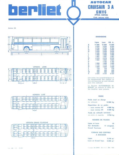 Berliet autocar cruisair 3 - 3, a