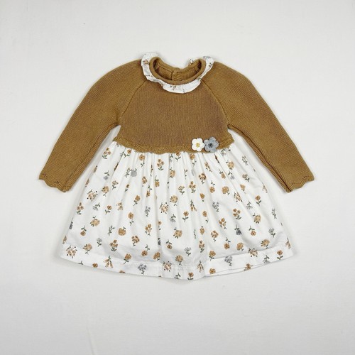 Vestito maglione fiori maglia