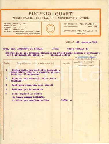 1922 milano eugenio quarti - eugenio,