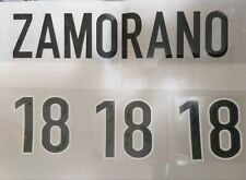 KIT nameset Nome e Numero ZAMORANO 18 X maglia pantaloncini INTER 1998-1999 NERO