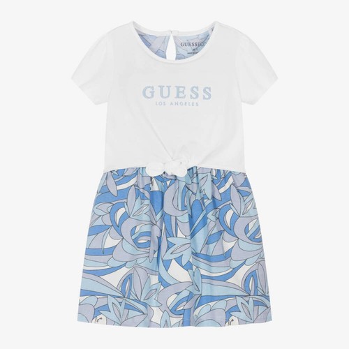 Guess abito jersey - jersey, bianco
