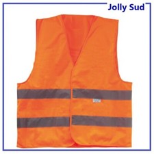 Gilet Alta Visibilita Smanicato Catarifrangente Arancione Auto Moto da Lavoro