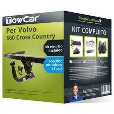 Pac. Gancio traino estr. per Volvo S60 Cross Country 15- & e-kit spec. a 13 poli