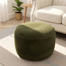 Round Unstuffed Pouf Ottoman