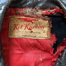 Kit anni 50 Karson pelle di cavallo pelle cavalieri giacca moto d'epoca M vintage
