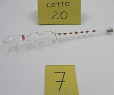 Bottiglia in vetro soffiato a forma di flauto