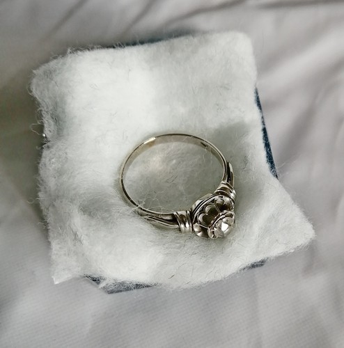 Anello vintage oro bianco 18k - anello,