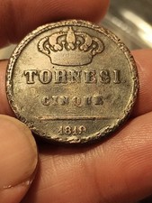 REGNO DUE SICILIE 5 tornesi 1819 Napoli RARO Ferdinando I di Borbone