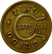 GETTONE CAFFE ALPI GUIDO ZINO VALE 20 CENTESIMI 