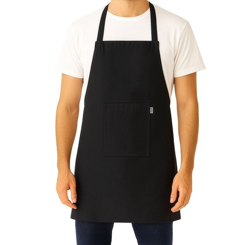 Grembiule cotone nero con