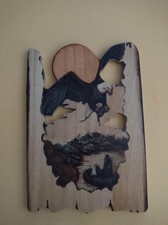 Scultura aquila in legno