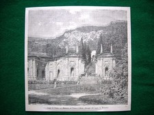 Lago di Como nel 1882 - Mosaico di Villa d'Este (disegni del signor Q. Michetti)