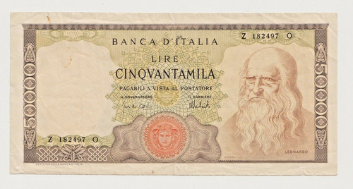 50000 lire leonardo - 50000,