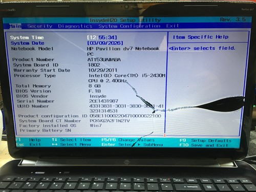 Pavilion dv7 6b55dx intel - hp,
