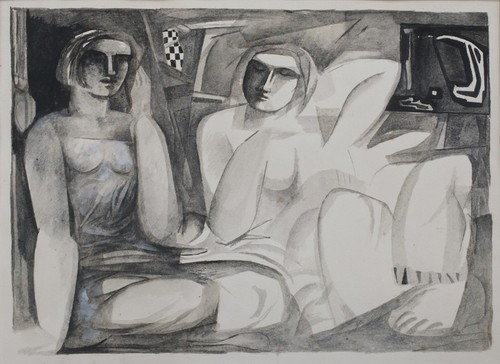 Due donne cubismo picasso - due,