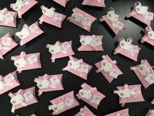  BOMBONIERA CALAMITA PIEDINI ,CUORE,NOME E IMMAGINENASCITA BATTESIMO FESTA BIMBA