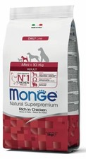 Monge Natural Superpremium Mini Adult con Pollo da 7,5 KG - Crocchette per Cani