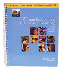 MICROSOFT OFFICE WORD 2007 AGGIORNAMENTO MANUALE PER TASTIERA COLLEGE 10° EDIZIONE