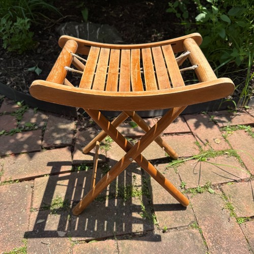 Sgabello vintage pieghevole - , in