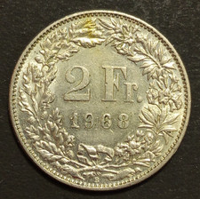 SVIZZERA 2 FRANCHI 1968 SVIZZERI FDC UNC