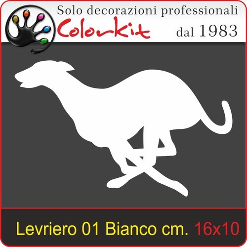 Adesivo cane levriero - cane, 01