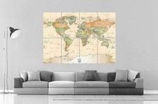 Mondo Mappa Cartina Del Wall