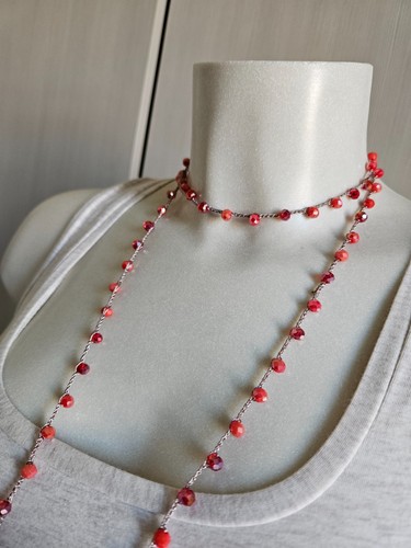 Collana lunga all uncinetto - lunga, all'uncinetto