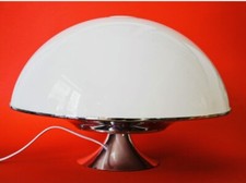 ? lampada tavolo Vintage Orig. Anni 70 Space Age Ufo Plexiglass e Acciaio