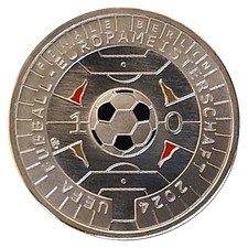 Moneta 11 euro Germania 2024 campionato europeo di calcio moneta speciale argento