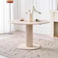 Rotondo Tavolo da Pranzo per 4-6 Persone 115cm Tavolo da Cucina Moderno in Legno