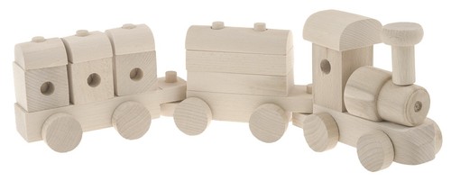 Treno legno naturale - treno, in