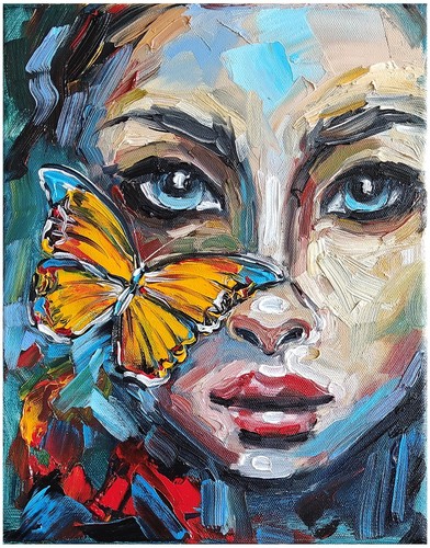 Quadro olio 30x24 ritratto - cm,