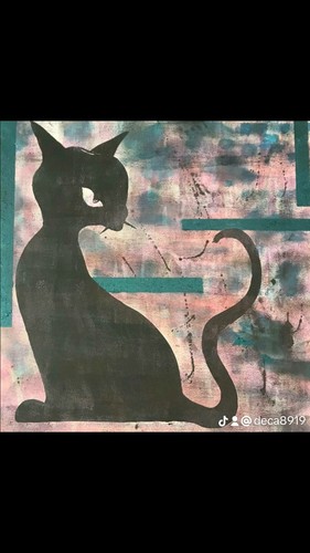 Quadro dipinto astratto fatto