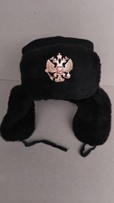 Cappello da aviatore con distintivo militare sovietico russo colbacco pelliccia