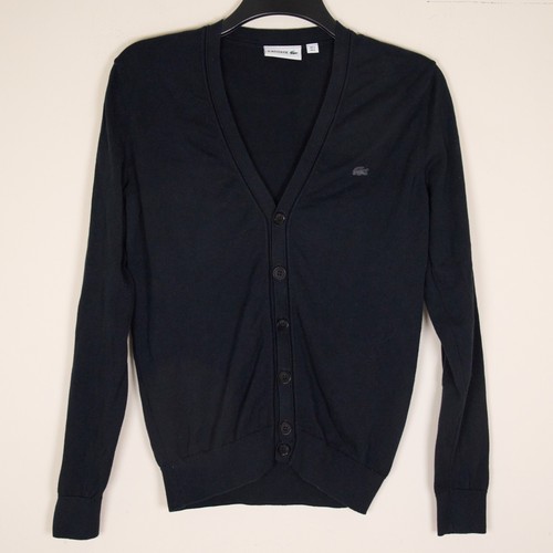 Cardigan lacoste uomo nero - lacoste,