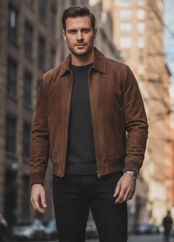 Giubbotto bomber uomo - , pelle